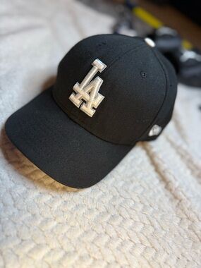 WS Champ Los Angeles Dodgers ⚾️ Black Baseball Cap 🧢 Raised logo (Curved Bill)
